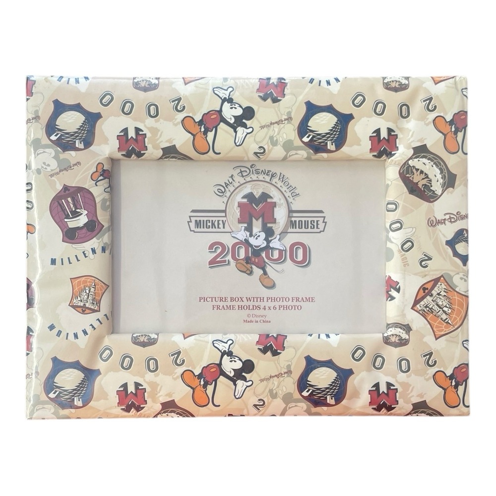 Walt Disney World Mickey Mouse 2000 Picture Box‎ With 4" X 6" Photo Frame